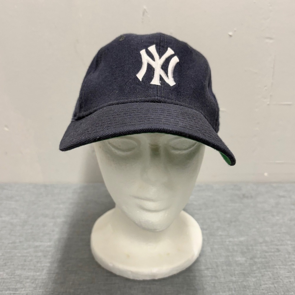 New Era Hat Men 7 3/8 Navy 5950 Pro Model NY Yankees Diamond Collection 90s Wool
